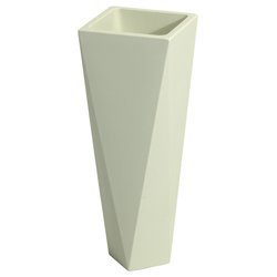 DIAMOND 36x36/98 donica designerska wysoka smukła kremowa