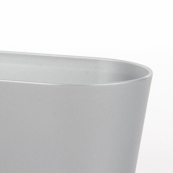 Flori 36x14/11 cm srebrna doniczka podłużna