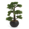 Sztuczne drzewko Bonsai Cedr 48 cm w czarnej doniczce