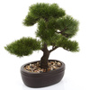 Sztuczne drzewko Bonsai Pinia Sosna 32 cm w brązowej doniczce