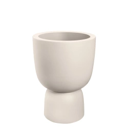 Amber Coupe Round 35/49 biała stylowa donica do salonu