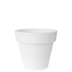 IKON 40/36 doniczka okrągła biała z rantem