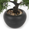 Sztuczne drzewko Bonsai Cedr 37 cm w czarnej doniczce