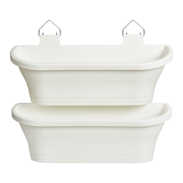 Corsica Vertical Forest Large doniczki białe wiszące na ścianę 2 sztuki