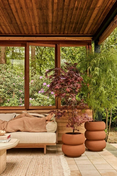 Amber Roll High 43/58 designerska donica wysoka karmelowa