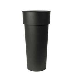 DUO 38/80 donica antracytowa wysoka okrągła z wkładem