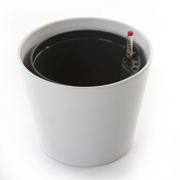 Zestaw do hydroponiki Leni 22/19 Vasa osłonka ceramiczna biała