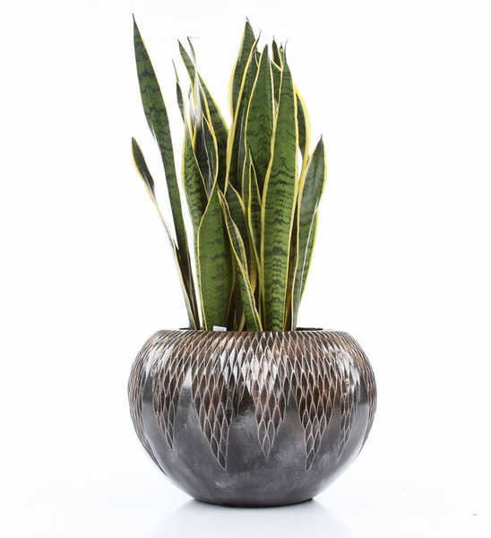 UNIVERSE COMET GLOBE 39/27 donica kula ręcznie zdobiona brązowa