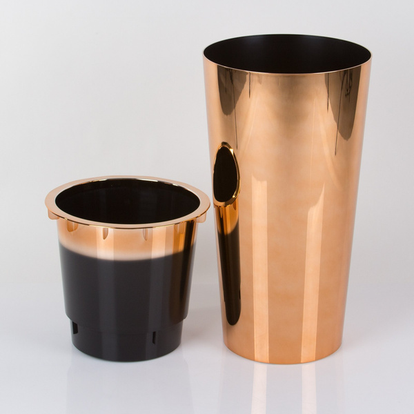 TUIT 33/61 chromowana miedziana donica z wkładem COPPER