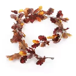 Sztuczne jesienne liście Dębu girlanda pnącze 180 cm