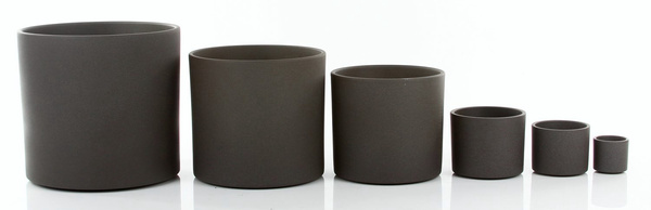 ERA 7/7 doniczka cylindryczna ciemnoszara do kaktusów
