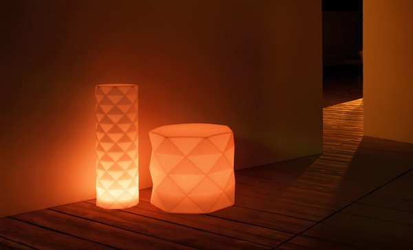 MARQUIS 30/82 designerska donica cylinder świecąca biała LED