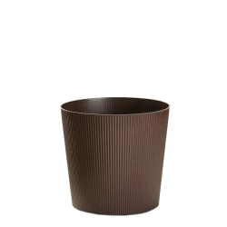 Fyre 35 brązowa donica ryflowana na kółkach