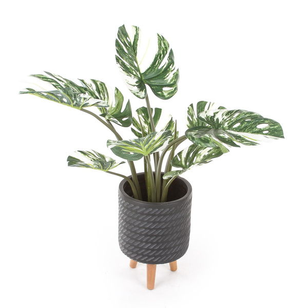 CORDA CYLINDER 30/46 osłonka na drewnianych nóżkach czarna