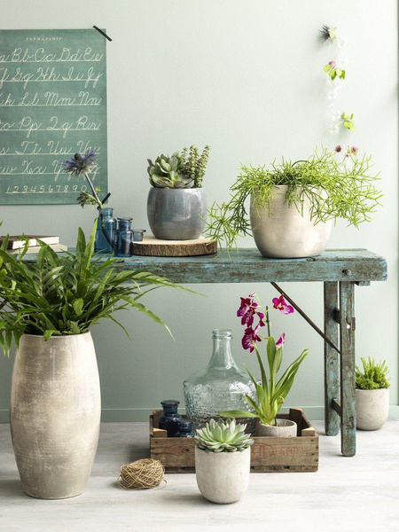 Lester Vase 30/50 szary szkliwiony wazon ceramiczny