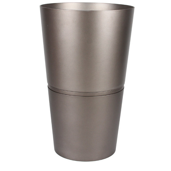 FLORI DUO 42 cm donica okrągła antracytowa