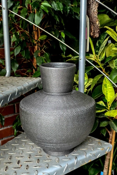 Porto Vase 25/29 ceramiczny wazon antracytowy metalik