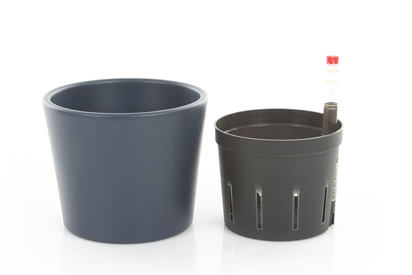 Zestaw do hydroponiki Leni 9/7 Vasa w niebieskiej osłonce ceramicznej