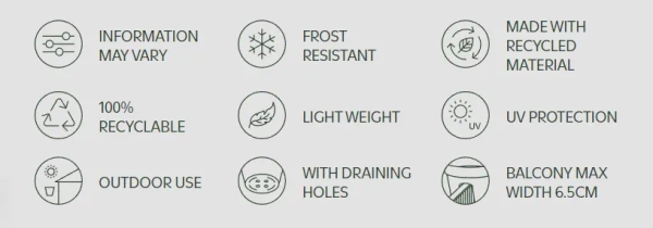 Venezia Balcony 30 nakładana na balustradę doniczka balkonowa taupe