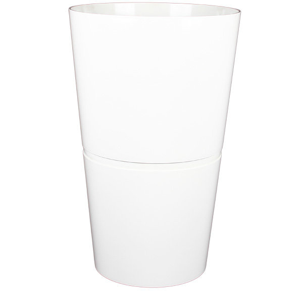 FLORI DUO 50 cm donica okrągła biała połysk