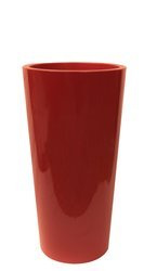 TUIT 33/61 doniczka okrągła wysoka z wkładem ceglana z połyskiem