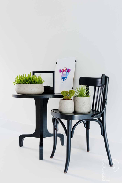 Patt XL 23/19,5 doniczka kamienna szara