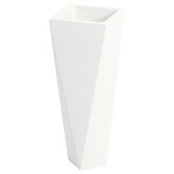 DIAMOND 36x36/98 donica designerska wysoka smukła biała