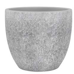 Hestia 28/26 doniczka ceramiczna szara z teksturą
