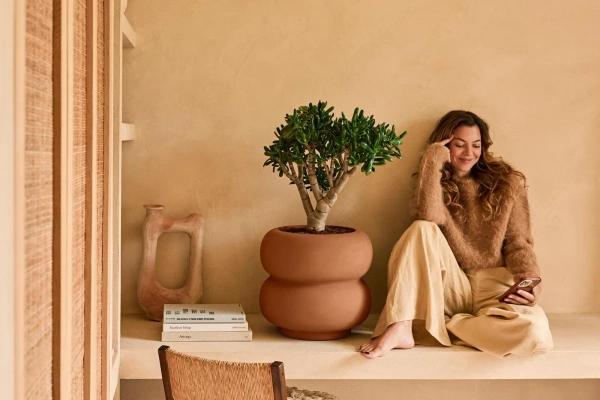 Amber Roll Low 43/40 designerska donica karmelowa