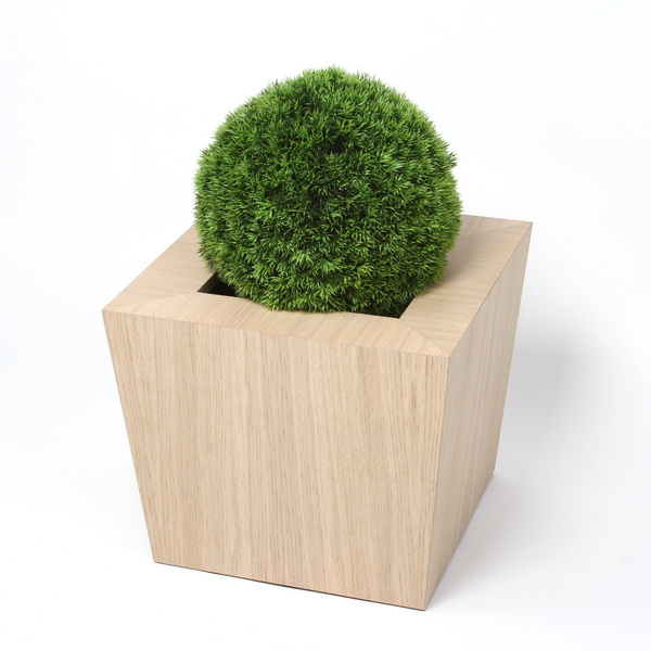 NATURA 45x45/40 donica z drewna dębowego jasna