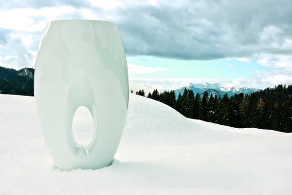 KADABRA 30.5/71 designerska owalna donica śliwkowa lakierowana