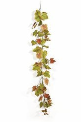 Sztuczne winogrono girlanda pnącze 180 cm 62 liście - barwy jesieni