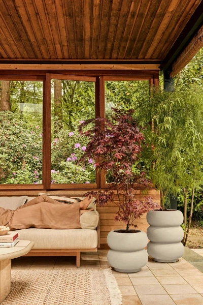 Amber Roll Low 43/40 designerska donica biała