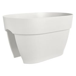 Vibia Flower Bridge 40 doniczka na balustradę biała silky white