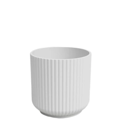 Luna 15/14 osłonka w prążki walec biała ceramiczna