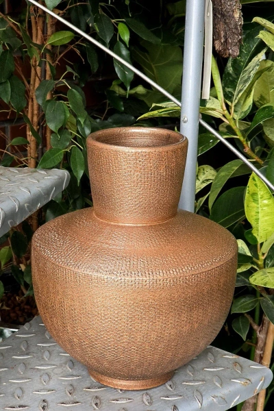 Porto Vase 25/29 ceramiczny wazon brązowy metallic