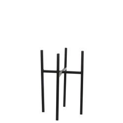 ASCOT 23x23/35 cm czarny metalowy stojak na donice