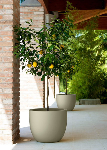 ETRIA 34/28 doniczka okrągła kremowa