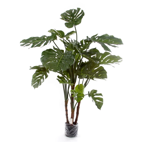 Sztuczna Monstera 140 cm na drewnianych pniach deluxe