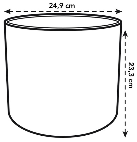 B. For Soft Round 25 okrągła doniczka cylindryczna biała