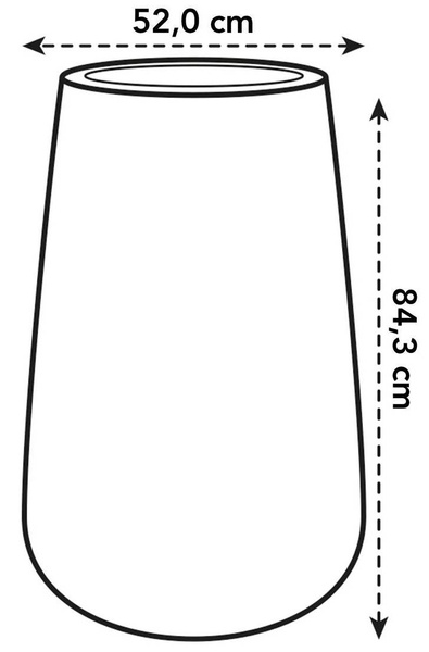 Pure Cone High 55/84 Elho wysoka okrągła donica biała