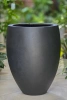 Bond S 35/45 czarna kamienna donica wazon