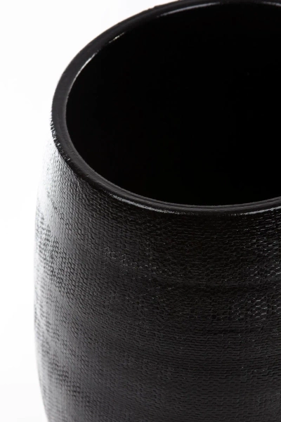 Porto Vase 39/70 wysoka czarna waza chropowata z ceramiki