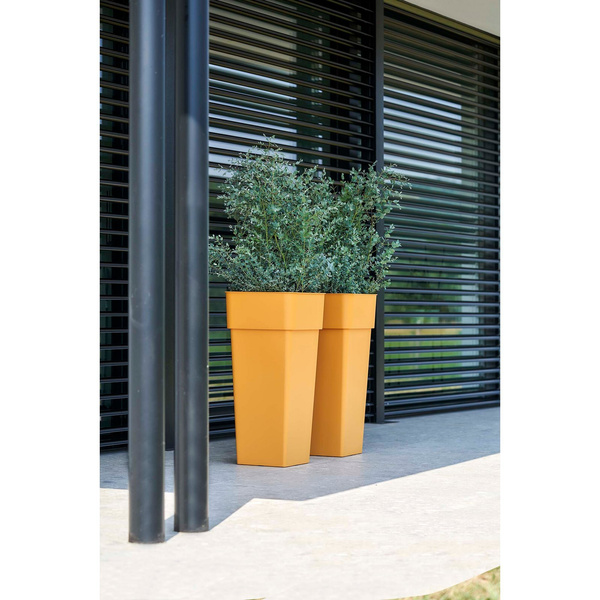 DUO Quadro 38x38/80 donica wysoka kwadratowa z wkładem mango