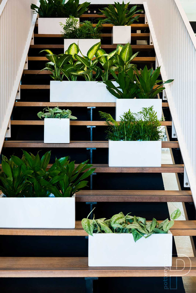 BALCONY SLIM LOW XS 40x15/9 prostokątna doniczka na parapet szara