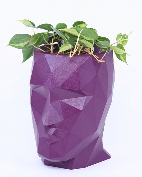 ADAN NANO Vondom 13x17/18 doniczka głowa śliwkowa