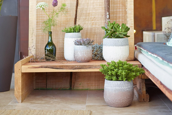 IRIS Jar 16/25 ceramiczny wazon doniczka białoszary