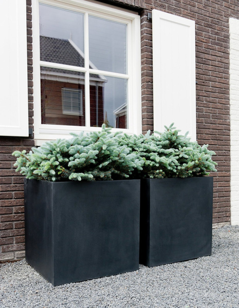 Jumbo M 70x70/62 donica kamienna szara