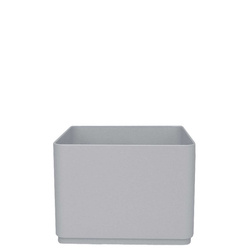 Sauerland 40x40/25 kwadratowa niska donica srebrna matowa