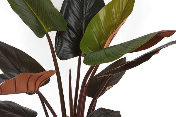 Sztuczny Filodendron 120 cm 10 liści zielony burgund duże liście